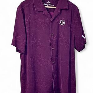 Texas A&M Collegiate Tommy Bahama 100% Silk Short Sleeve Game Day Shirt